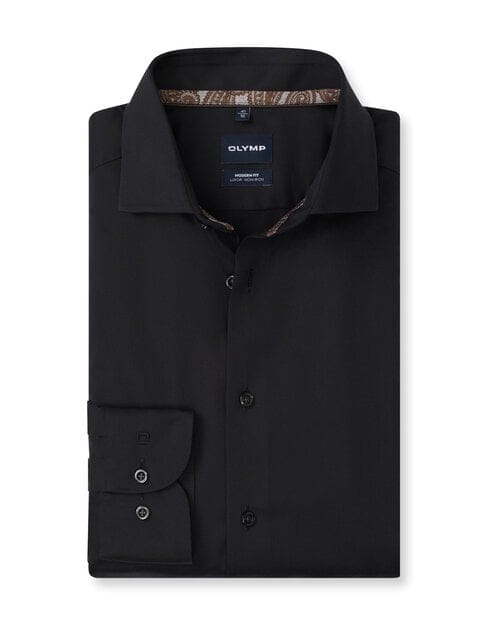 OLYMP Luxor Overhemd, Modern Fit, Royal Kent, Zwart