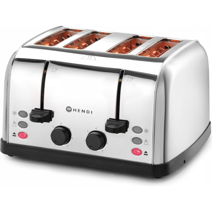 Broodrooster sandwichmaker voor 4 sneetjes, 3 functies, 7 verwarmingsniveaus, 1500 W
