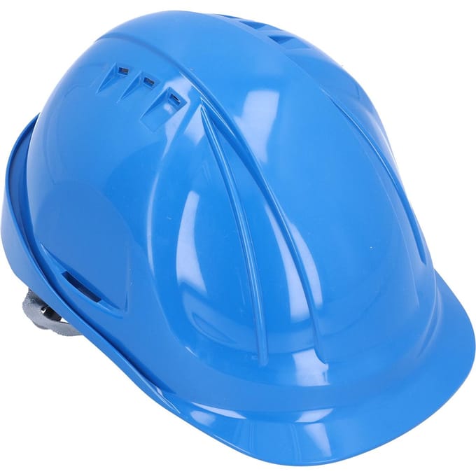 Blauwe Ademende ABS Veiligheidshelm Verstelbaar Anti-Smash Comfortabele Helm voor Bouwplaatsen blue