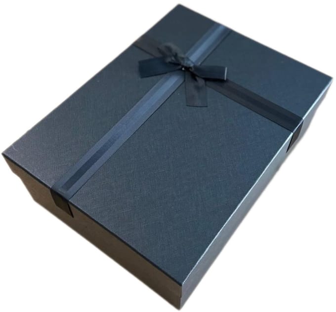 Luxe Doos met deksel - S: 24.5*17*6.5cm - Zwart - Cadeaudoos - Geschenkdoos met Lintje