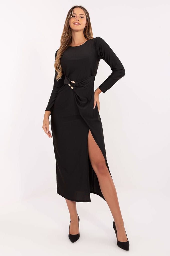 Chic Twist Dress - Schwarz / Einheitsgröße
