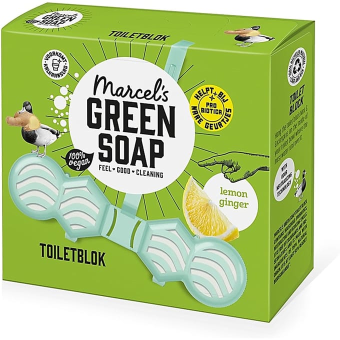 Marcel's Green Soap Toiletblok citroen & gember 35 Gram