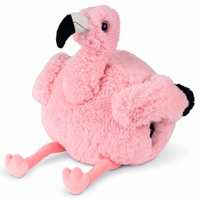 Noxxiez handwarmer - knuffel - kussen - flamingo