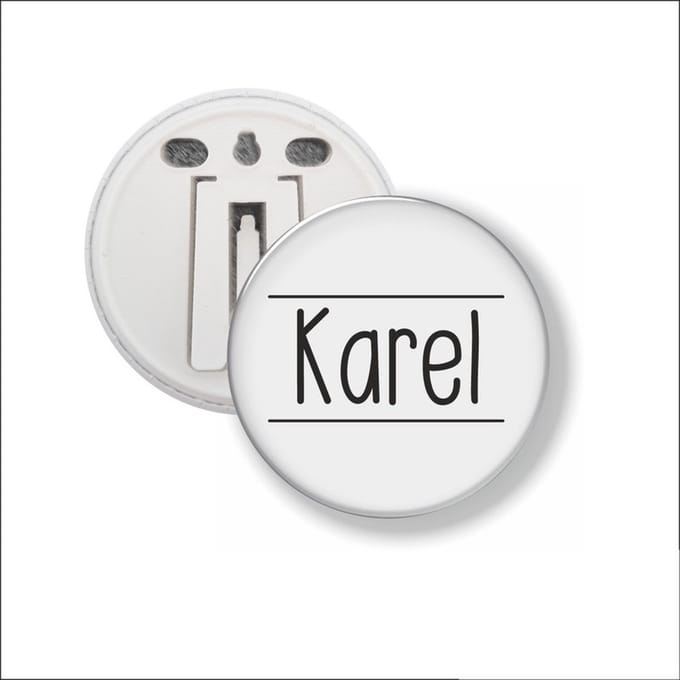 Button Met Clip 58 MM - Karel