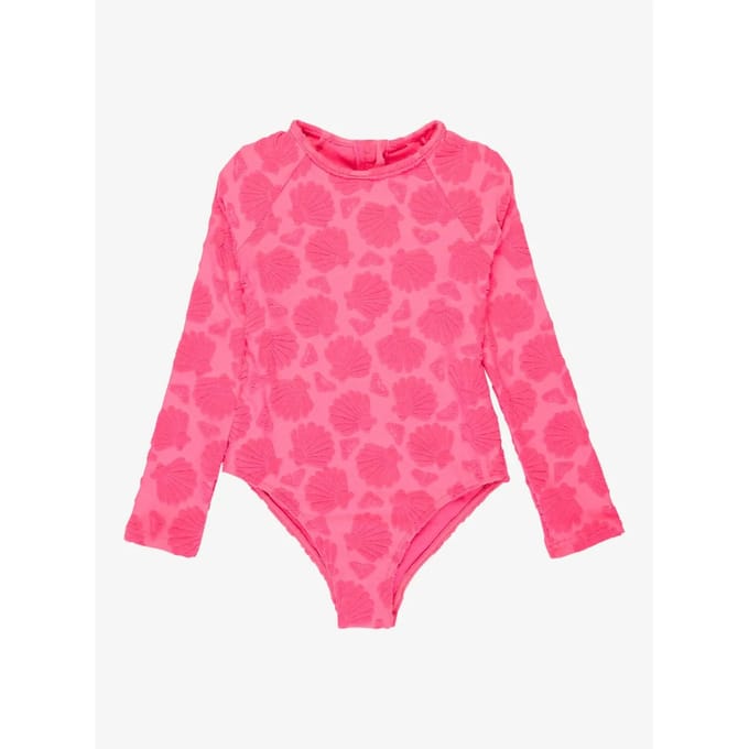 Eéndelige zwempak met lange mouwen voor meisje Roxy Shell Dream