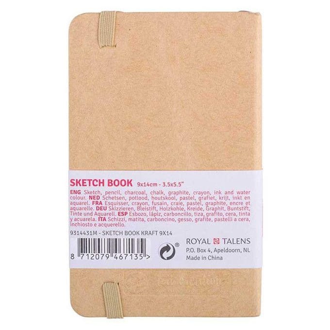 Schetsboek Talens Art Creation 80 witte vellen 140gr 90x140mm kraft