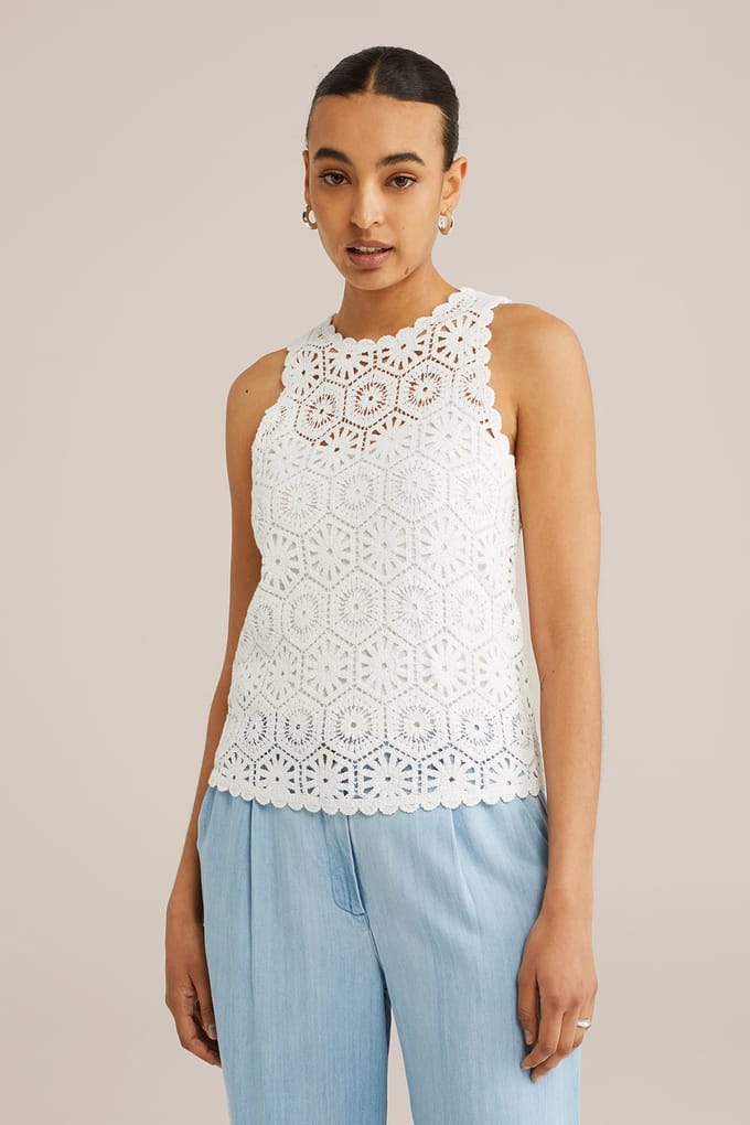WE Fashion Knitted Pullover White Taglia: XS | Canottiere Outlet | Donna | Bianco