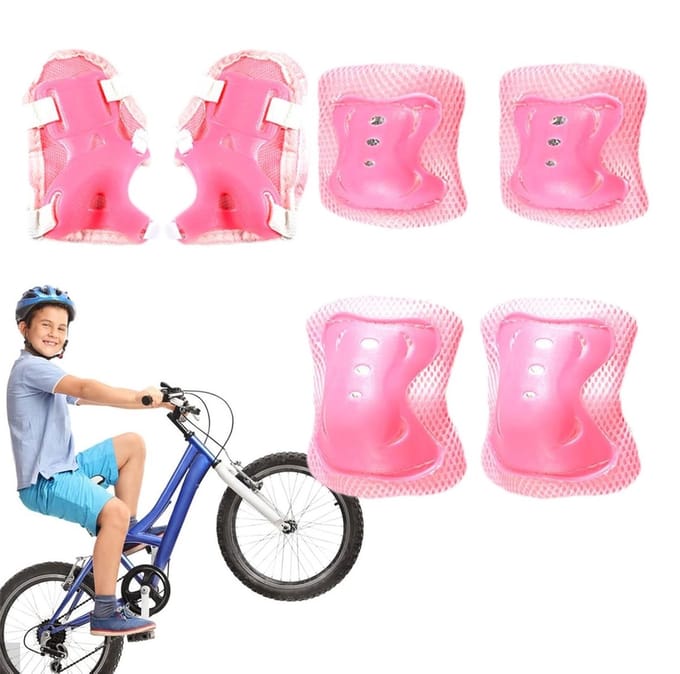 Kinder Beschermingsset - Valbescherming - Sporten - Ademend Mesh - 3 Delig - Roze