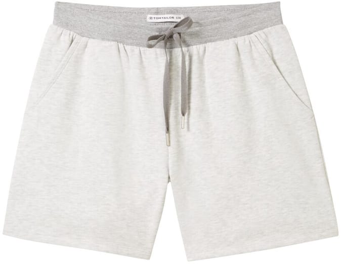 Tom Tailor - Loungewear Korte broek - Maat M/38 - weiß-mittel-melange