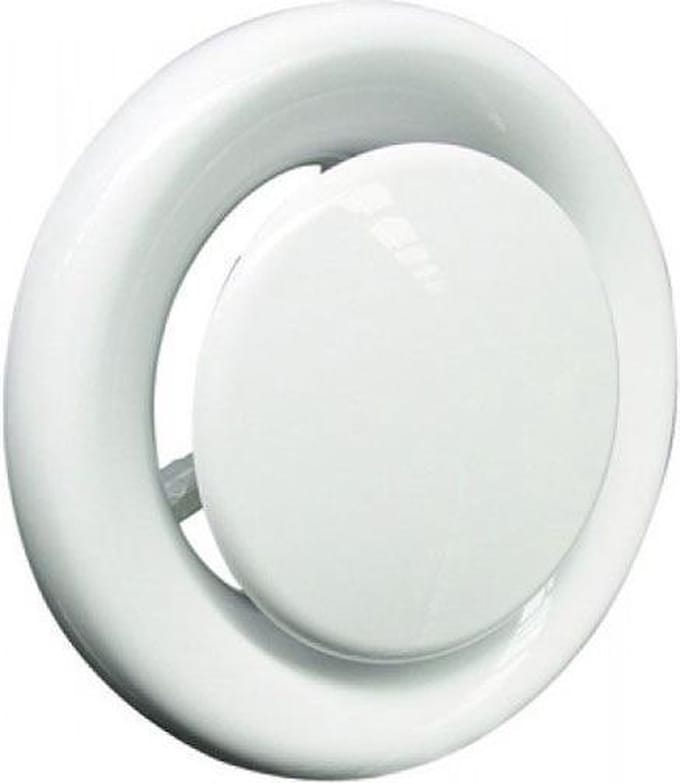 Afzuigventiel regelbaar  736 diameter 100 wit pvc
