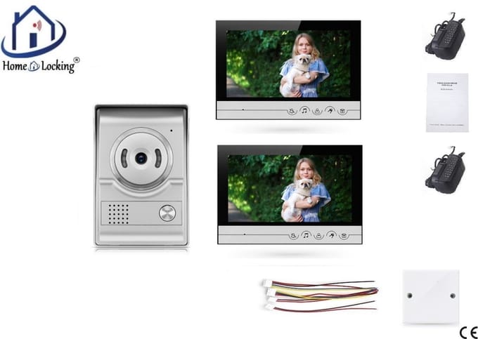 Home-Locking complete deur intercom/videofoon met 2 binnen panelen.DT-2207-1-2