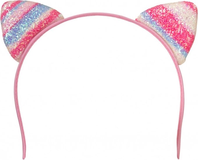 Diadeem kattenoortjes glitter multi