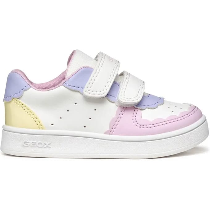 GEOX ECLYPER PEUTER Sneakers - WIT/LICHTGEEL - Maat 22
