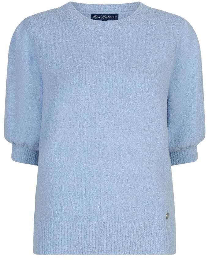 Red Button blauwe dames trui   Ronde hals   Regular fit   Structuur patroon   3/4 mouw Blauw S