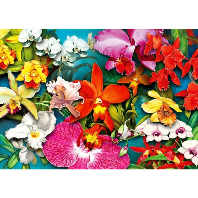 Enjoy Puzzle legpuzzel Orchideendschungel - 1000 stukjes kleurrijk.