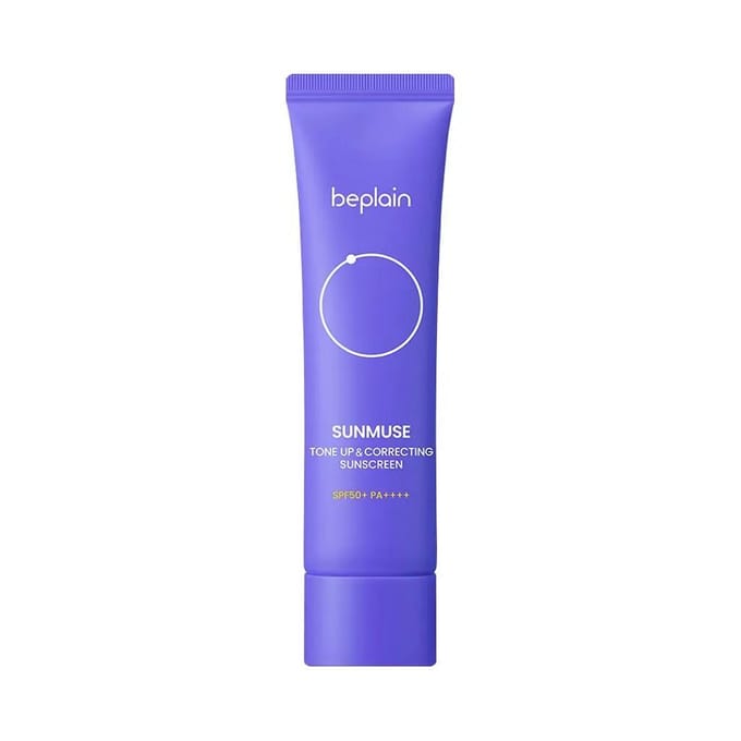 [beplain] Sunmuse Toon-up & Corrigerende Zonnecrème Dubbelpak (50ml x 2EA) - Paarse Basis blue