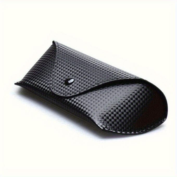 Étui à lunettes de soleil à fermeture éclair, boîte de protection en cuir PU noir de haute qualité gray