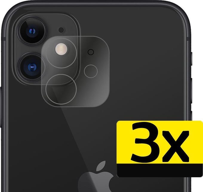 Camera Lens Protector - Geschikt voor Apple iPhone 11 - 3 Stuks - Camera Screenprotector - Beschermglas - Gehard Glas - Tempered Glass - Screen Protector