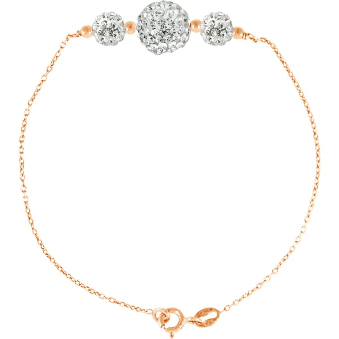 Trilogy Armband Crystal Preciosa White Silver 925 Roze Vergulde