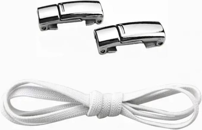 DrPhone LaceTech - Premium Veters met Magnetische sluiting - Geschikt voor o.a. sneakers - Wit
