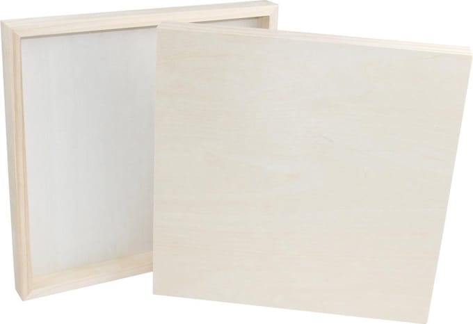 Schilderspaneel 3D - Schilderspanelen hout - 40x40cm - per 2 verpakt