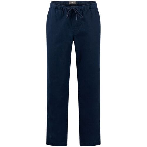 Fynch-Hatton Broek Cotton Linnen Twill Drawstring Dark Navy / male
