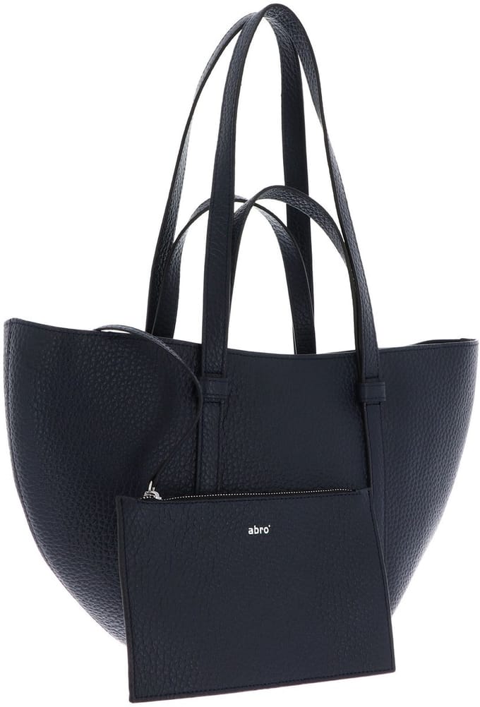 abro schoudertas shopper Leather Tekla Shopper Cosmo Navy donkerblauw