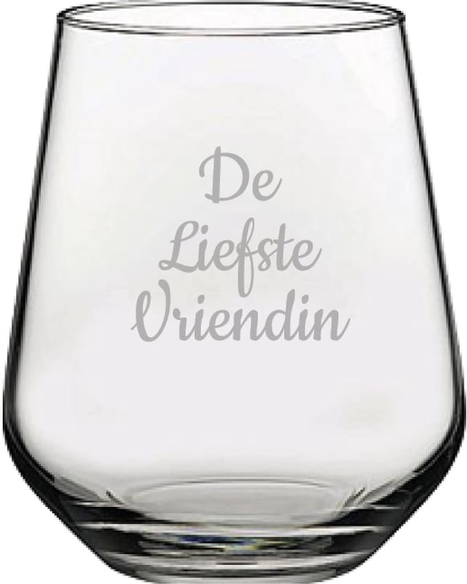 Gegraveerde Drinkglas 42,5cl De Liefste Vriendin