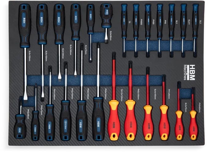 HBM inlay met schroevendraaierset 25-delig
