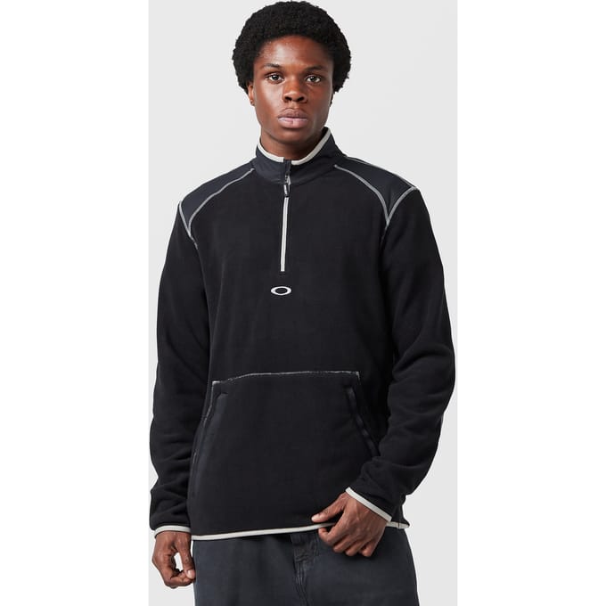 Oakley Apparel Butter Tech Fleece Met Halve Rits Zwart M Man