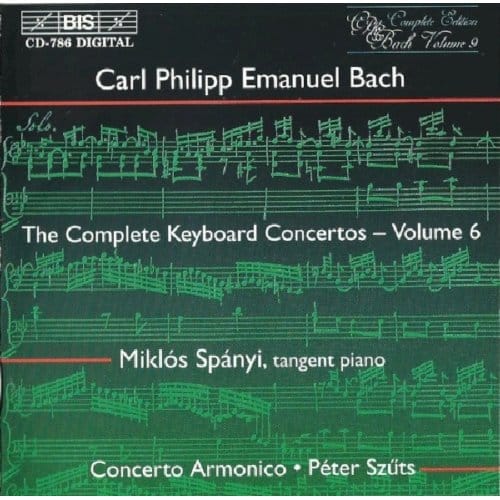Complete Keyboard Vol.6 Voncertos W.15,32,25/W/Miklos Spanyi, Peter Szuts - Bach, C.p.e.