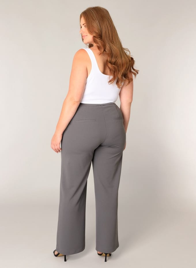 BASE LEVEL CURVY Arah Broek - Dark Grey - maat WX-0(44) / L32