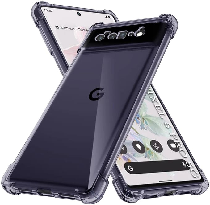 Hoesje geschikt voor Google Pixel 6 Pro - Techsuit Shockproof Silicone Back Cover - Zwart