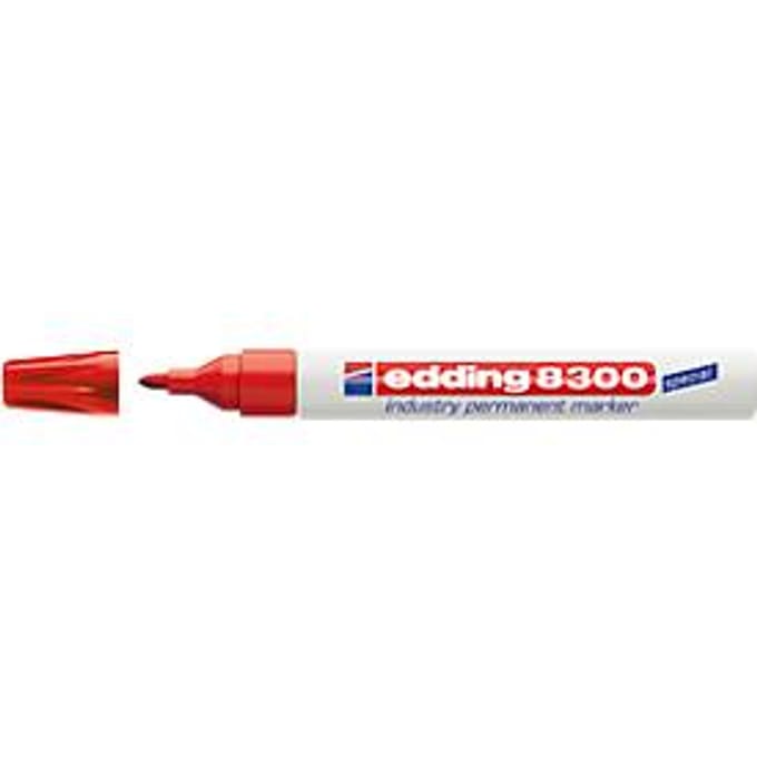 Viltstift edding 8300 industrie rond 1.5-3mm rood | 10 stuks