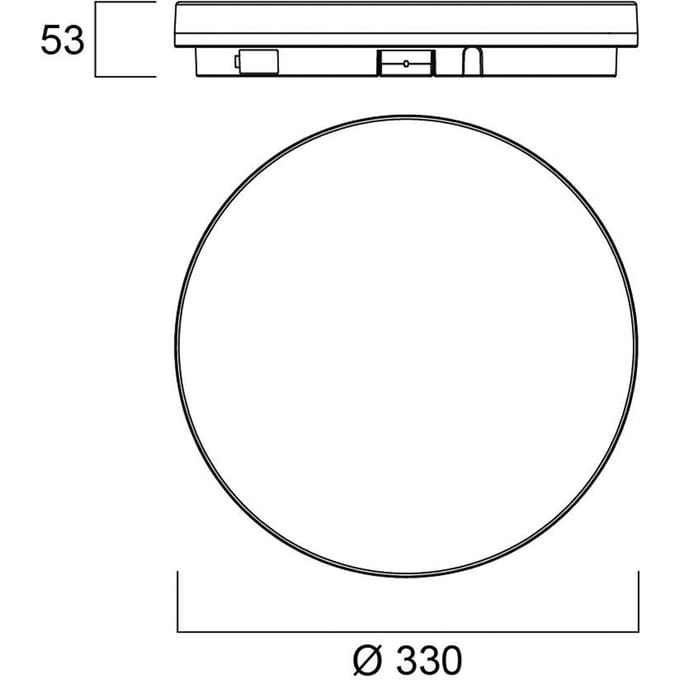 Sylvania Start Surface Slim plafondlamp, Ø 33 cm, IP54, dimbaar.