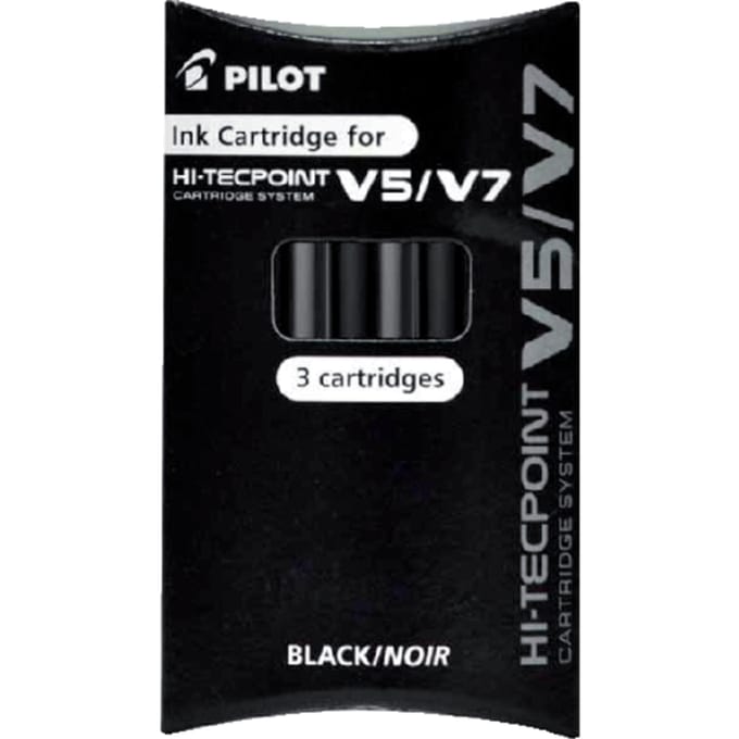 Inktpatroon PILOT Begreen Hi-Tecpoint V5/V7 zwart set à 3 stuks