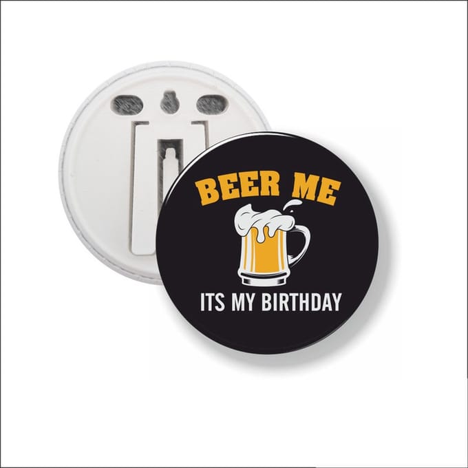 Button Met Clip 58 MM - Beer Me