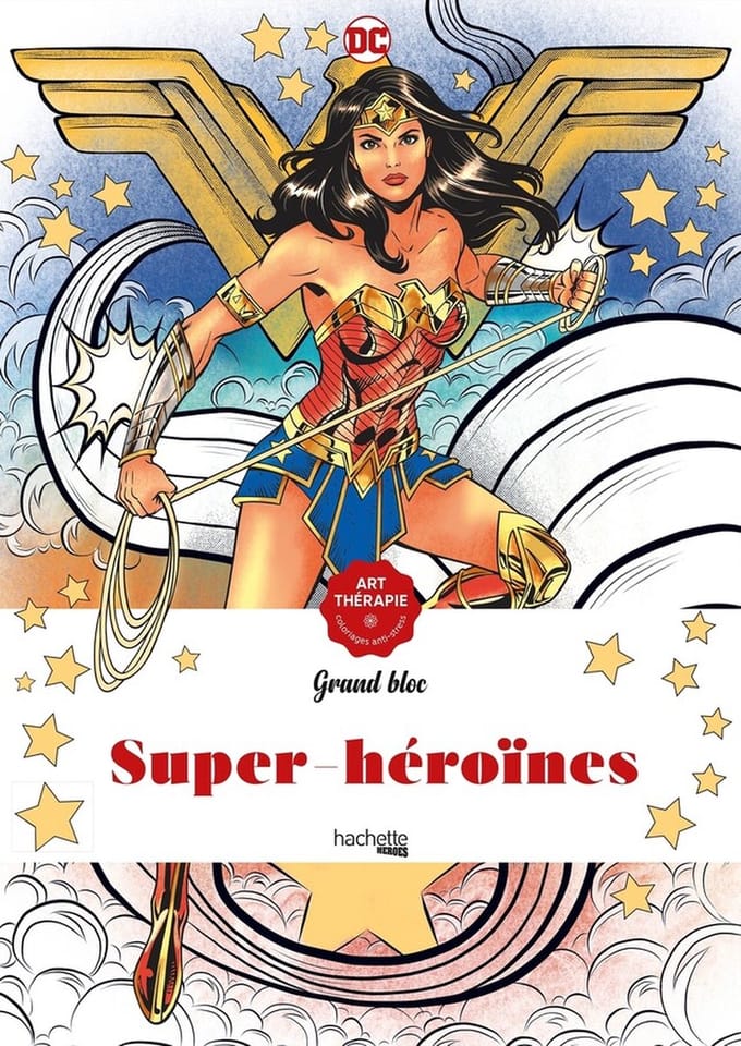 Grand bloc Super héroïnes - hachette - Kleurboek voor volwassenen