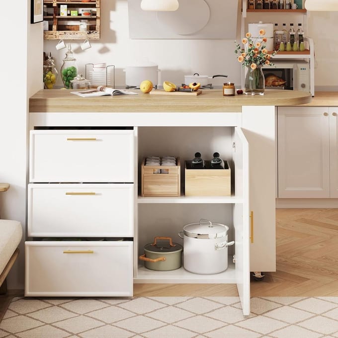 Bartafel - Statafel - Flexibel Gebruik - 360 Graden Draaibaar - 39x90x128-203cm - Wit
