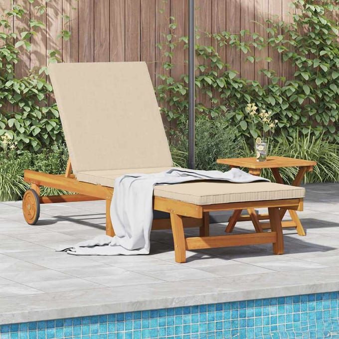 vidaXL - Ligstoel - 2 - st - Massief - Acacia - Hout - Bruin