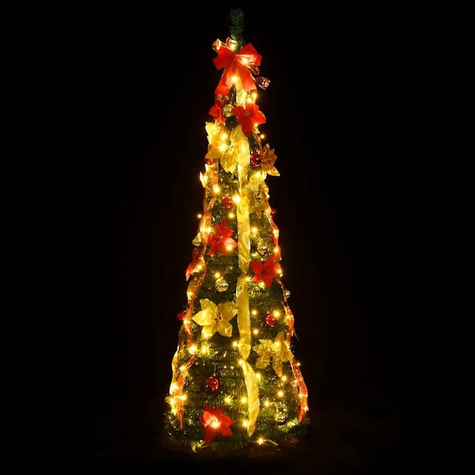 vidaXL - Kunstkerstboom - pop-up - 50 - LED's - 120 - cm - groen