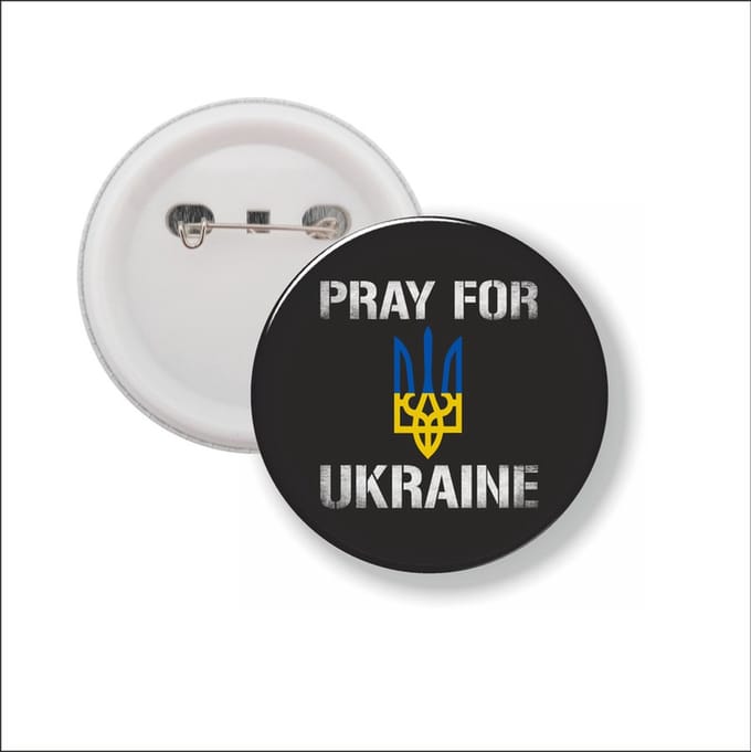 Button Met Speld - Pray For Ukraine - Oekraine
