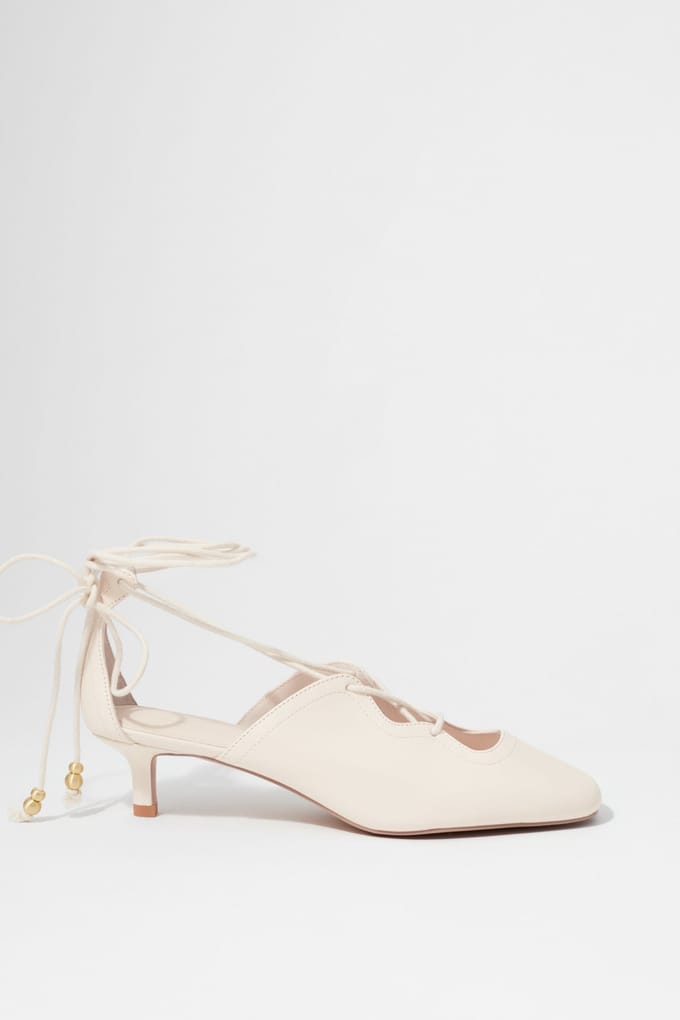 & Other Stories Robbie Lace Up Pump White Taglia: 40 | Tacchi Alti Outlet | Donna | Bianco