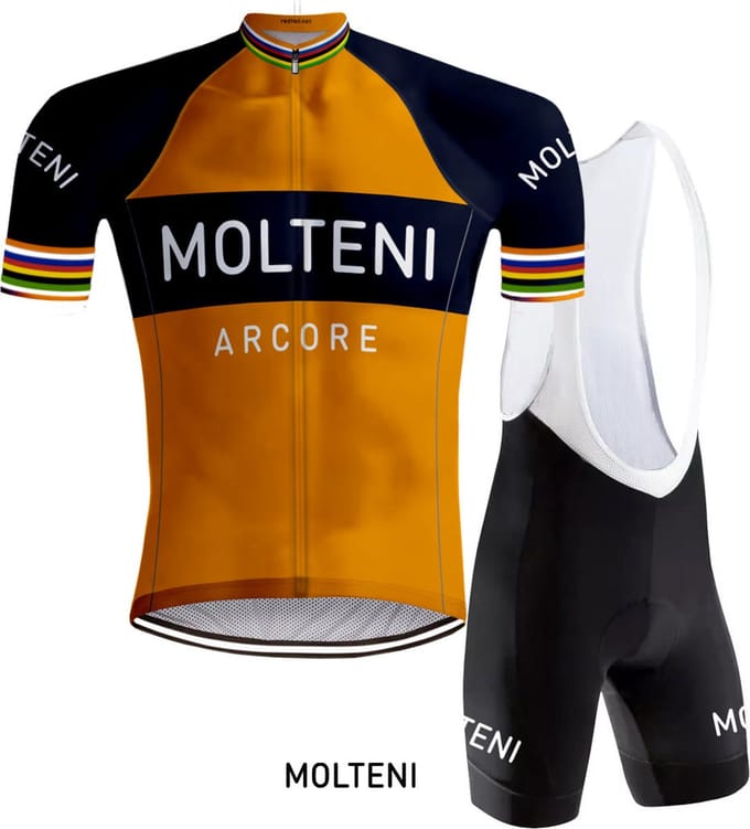 Retro Wielertenue Molteni Oranje - REDTED - S