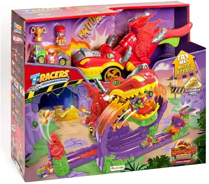 T-Racers Dragon Loop Looping met draak - Crash - Launch - Loop