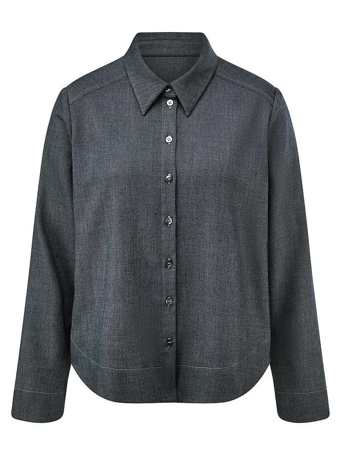 Blouse lange mouwen Van Peter Hahn blauw
