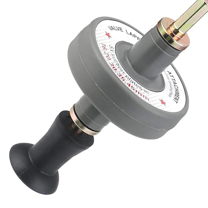 Kit d'outil de rodage de soupapes, outil de fixation pour rodage de soupapes pour perceuse, kit de rodage de soupapes pour petit moteur avec 5 ventouses noir