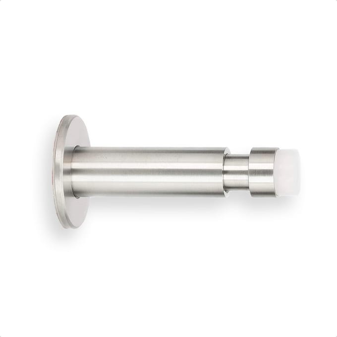 Unyqoos® Verstelbare messingen deurstopper met dubbele installatie en wit rubber