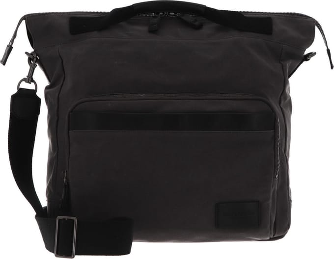 Marc O'Polo Schoudertas met laptopvak James Shopper Moonless Sky Grijs