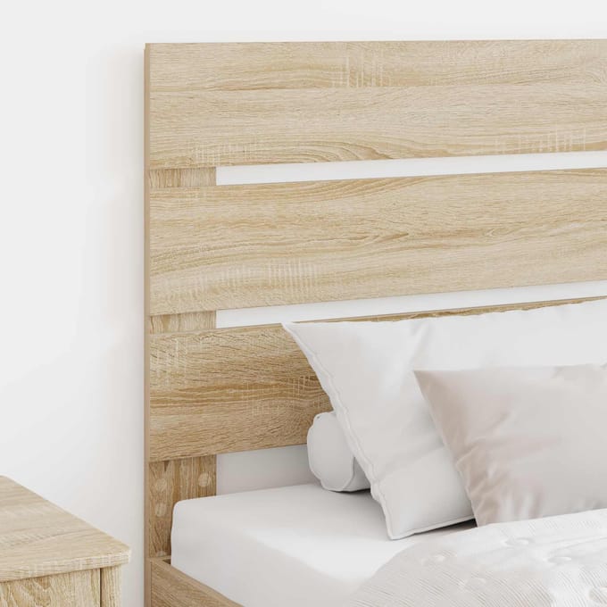 vidaXL - Hoofdbord - Sonoma - Eik - Bewerkt - hout